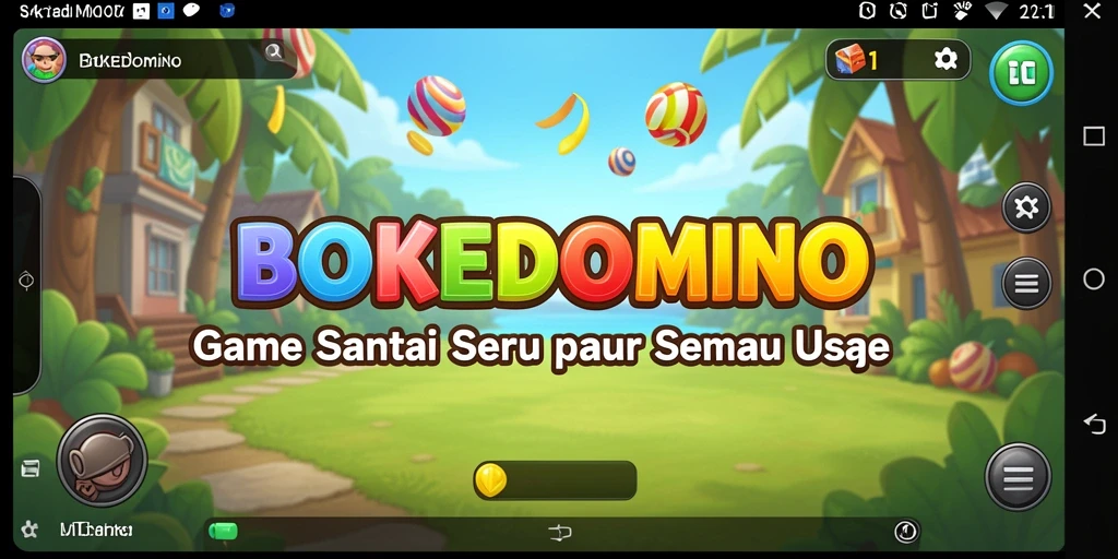 Tampilan gameplay BOKEDOMINO yang seru dan interaktif.