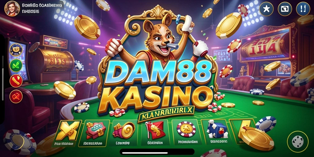 Tampilan gameplay menarik dari DAM88 dengan grafik kasino yang mengesankan.