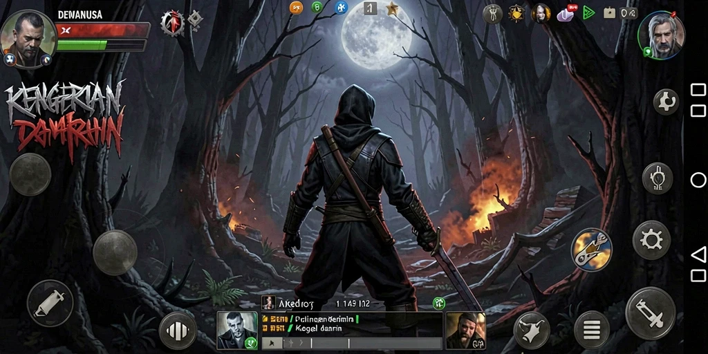 Screenshot DEWANUSA menampilkan momen menyeramkan dan mencekam dalam gameplay.