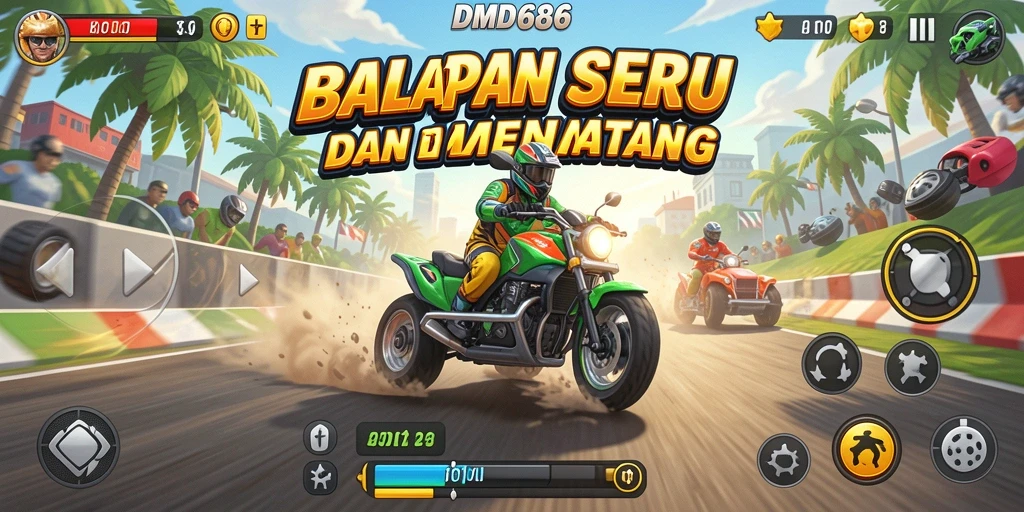 Tampilan menegangkan dari balapan di DMD686.