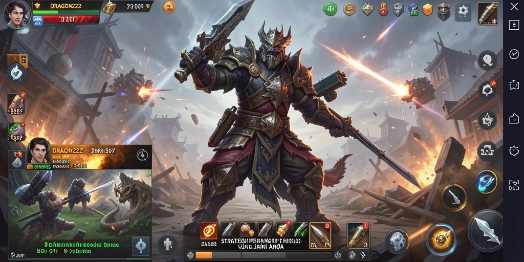 Tampilan gameplay <strong>DRAGON222</strong> yang penuh aksi dan strategi.