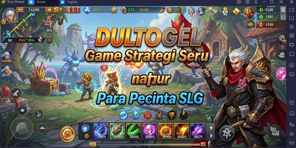 Tampilan gameplay DULTOGEL yang penuh strategi dan aksi.