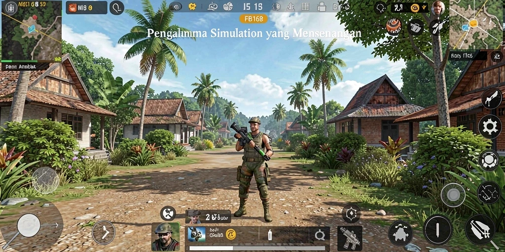 Tangkapan layar utama FB168 menunjukkan gameplay Simulation yang dinamis dan imersif.