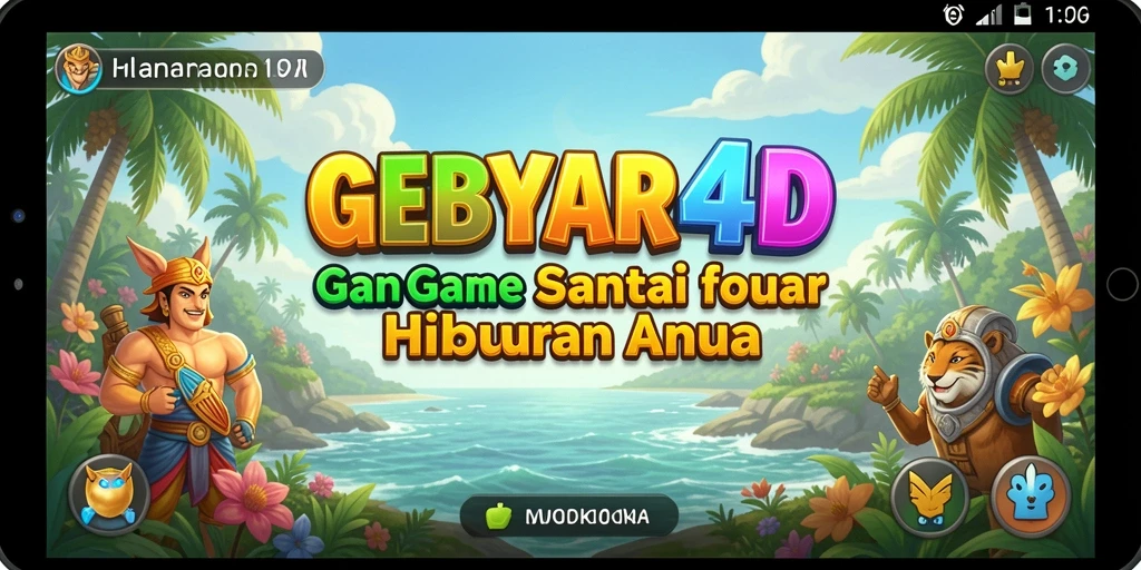 Screenshot gameplay GEBYAR4D, menunjukkan aksi seru dan grafis menarik.
