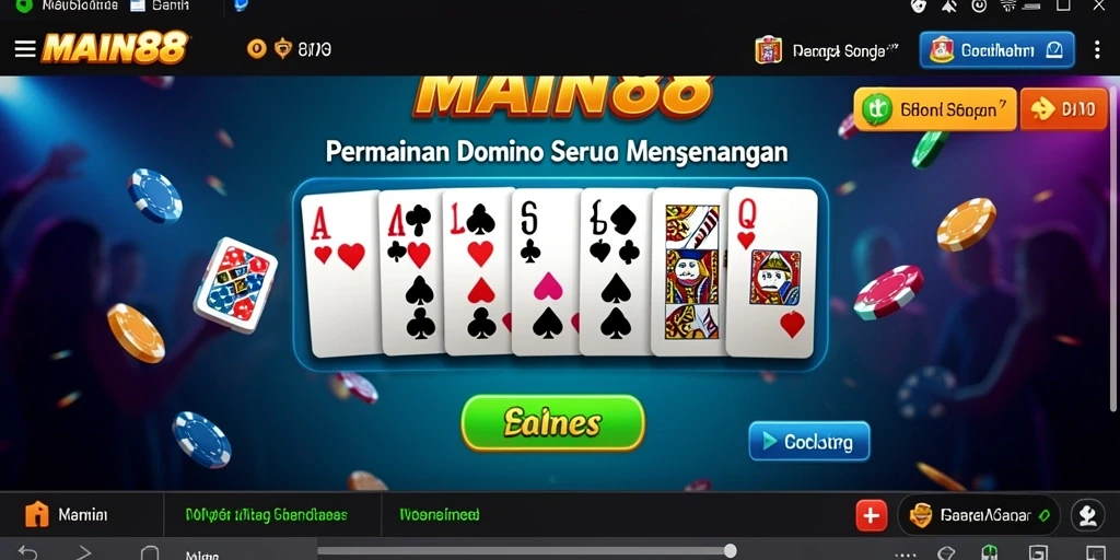 Tampilan gameplay Domino yang mengasyikkan dan interaktif.