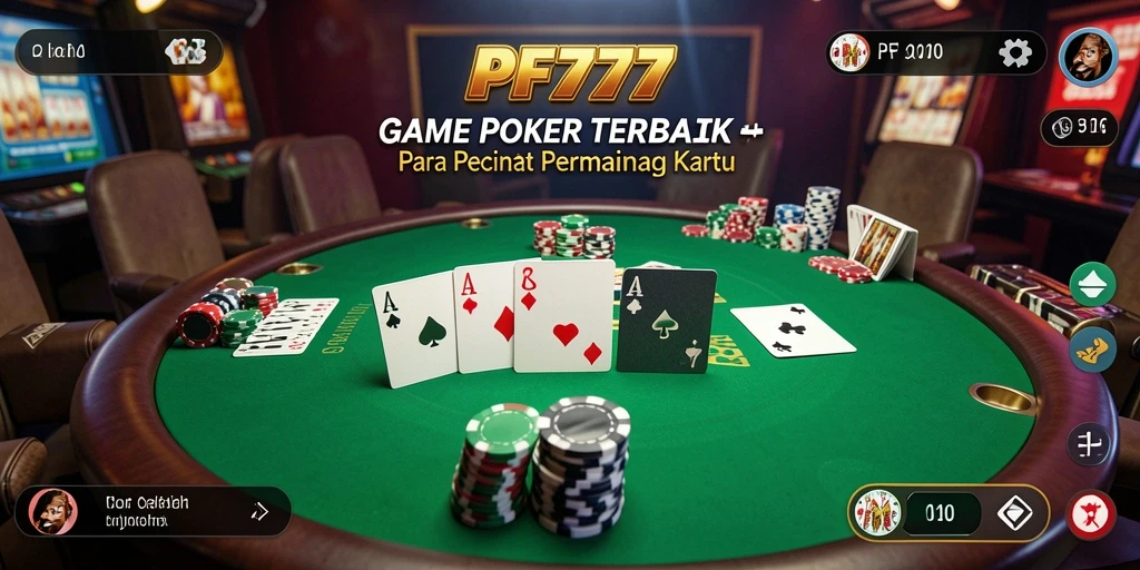 Screenshot gameplay PF777 menampilkan aksi intensitas permainan Poker.