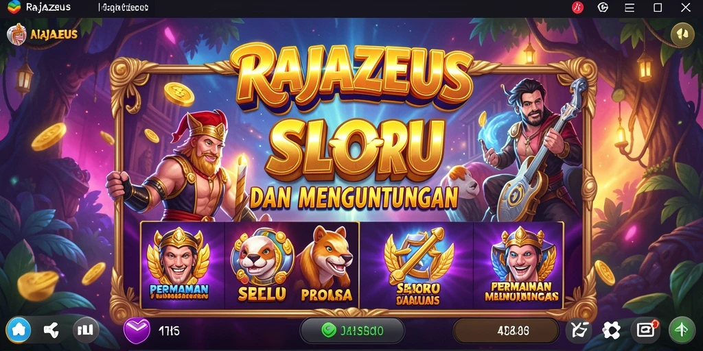 Tampilan menakjubkan dari gameplay Slot RAJAZEUS yang menegangkan.